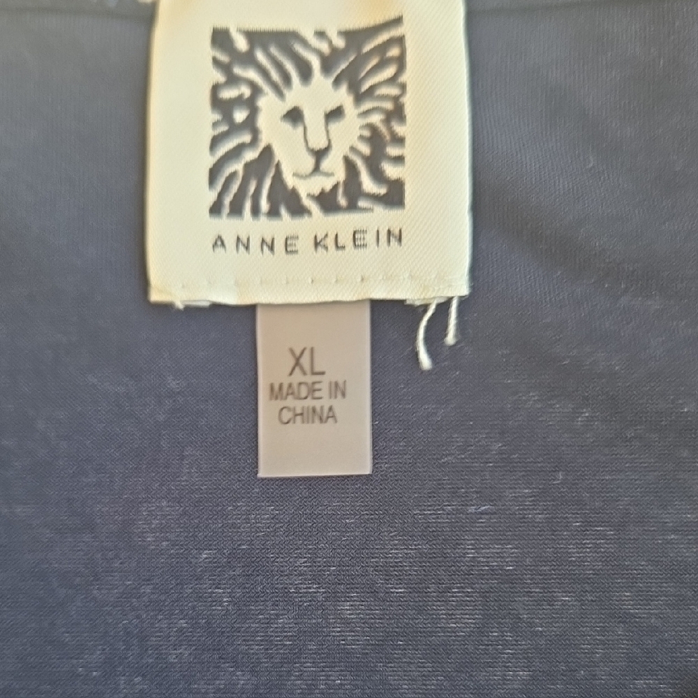 Anne Klein NAVY blue Boxy 3/4 Sleeve Top - Picture 6 of 7